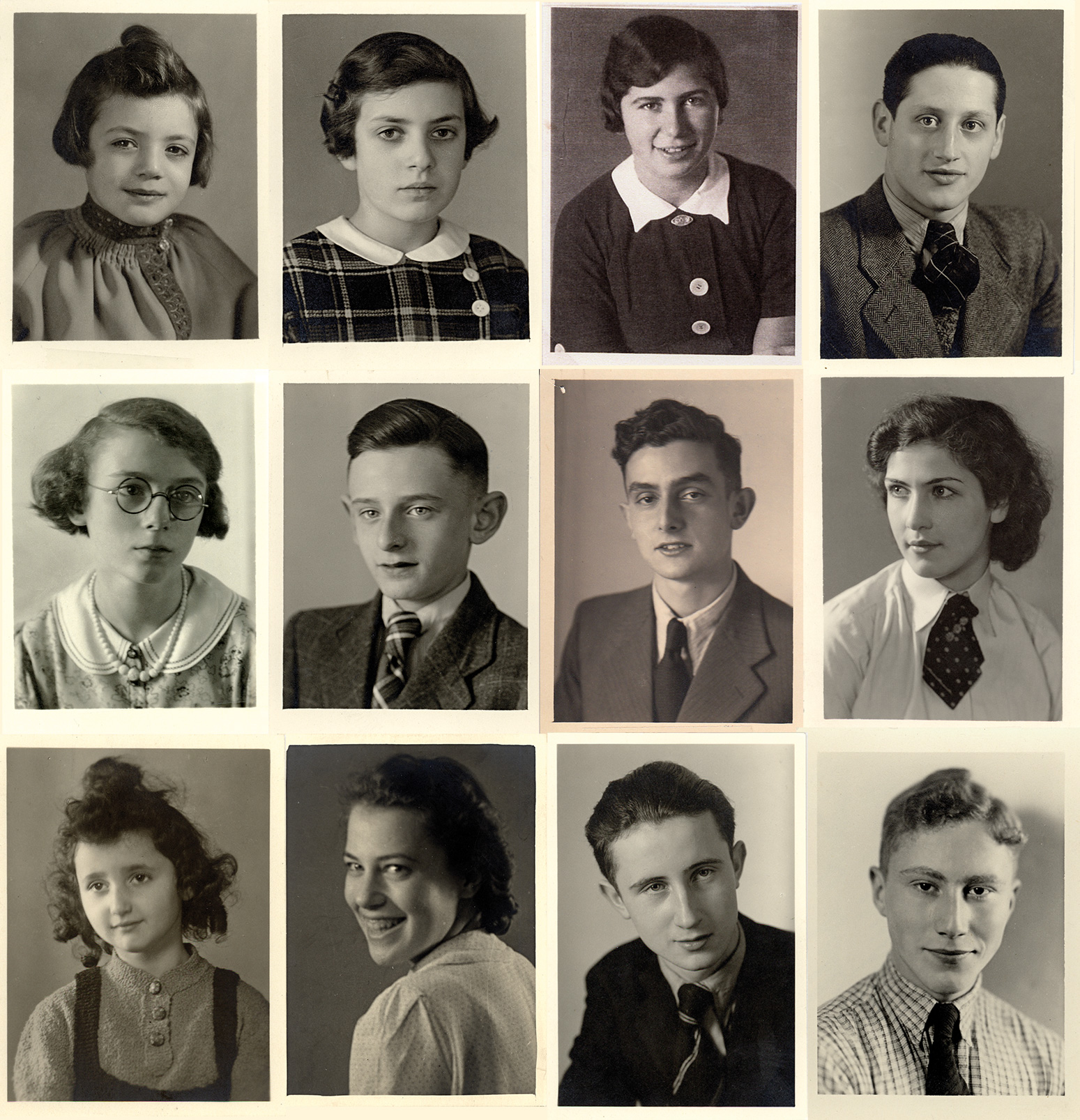 Passfotos von jüdischen Kindern aus Wuppertal